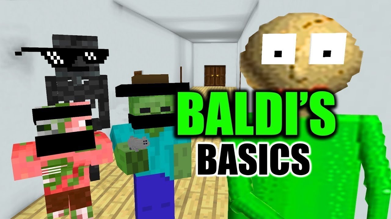 MONSTER SCHOOL- BALDIS BASICS CLASS LESSONS- MINECRAFT ANIMATION