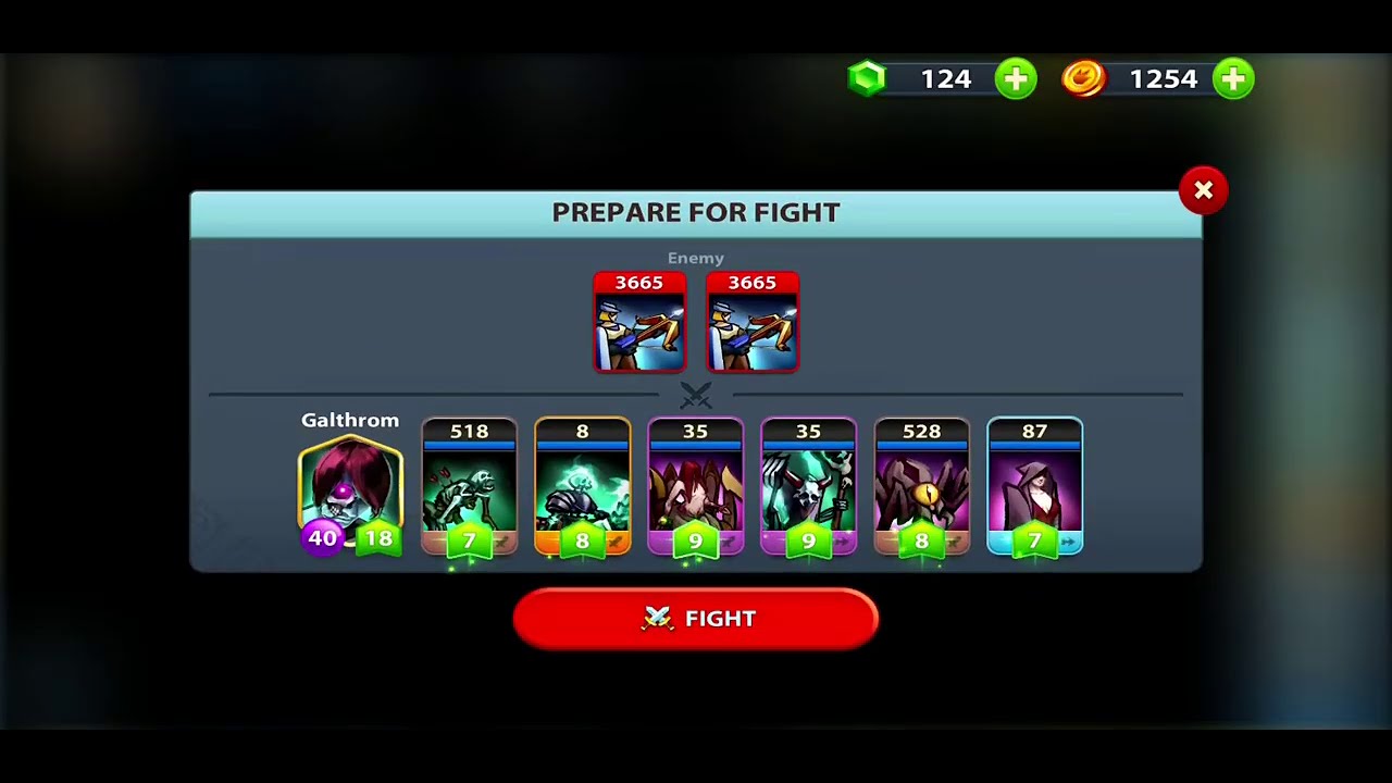 Heroes Magic World - strategy Fight Galthron vs 2x3665 ARCHER