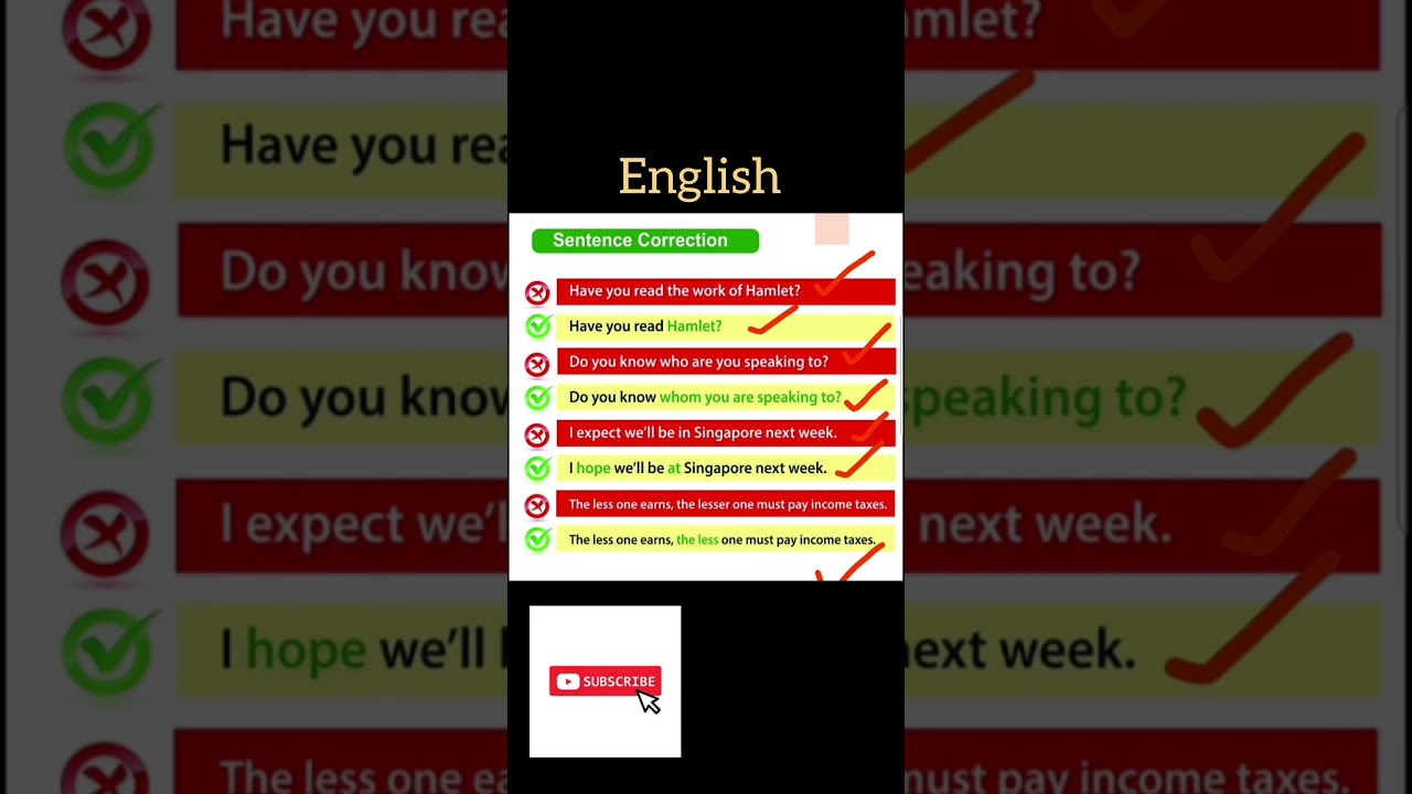 sentence correction 