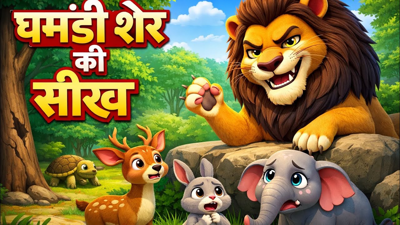 घमंडी शेर की सीख | हिंदी कहानी | Stories Boundless