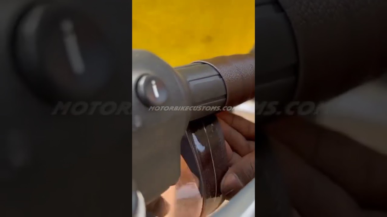 Leather Handle Grip, Suitable For Universal Motorbikes.