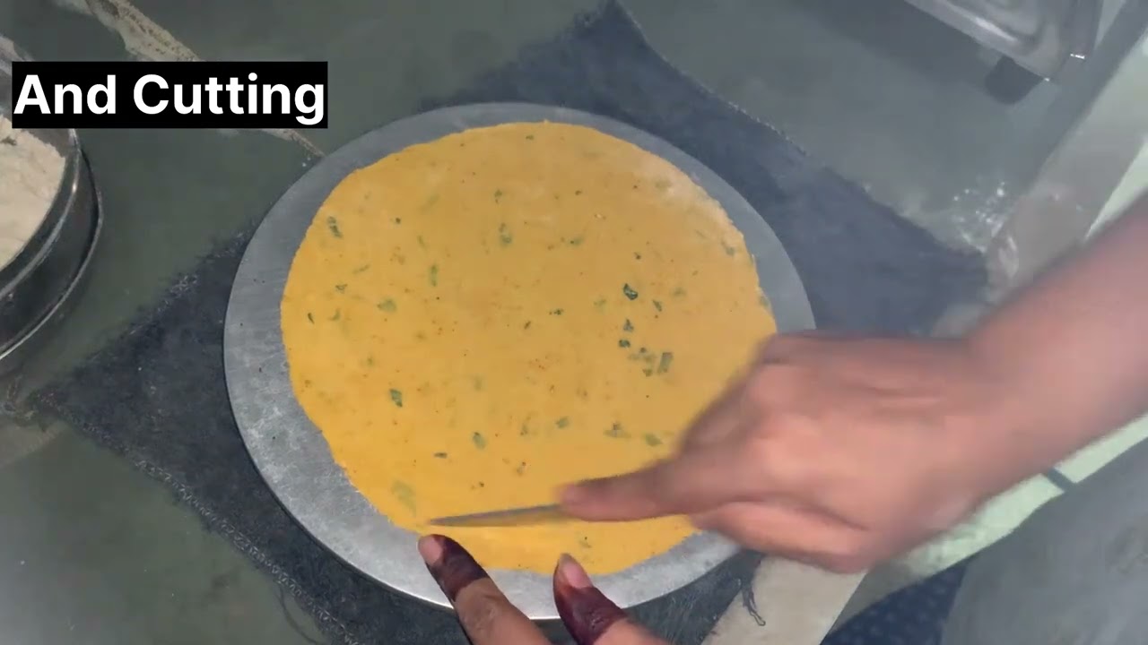 Making dal dhokli 
