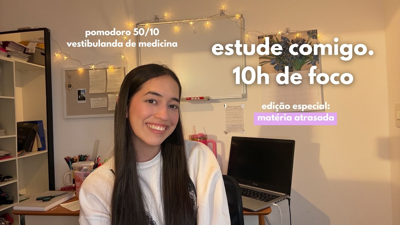 estude comigo 10h  I vestibulanda de medicina