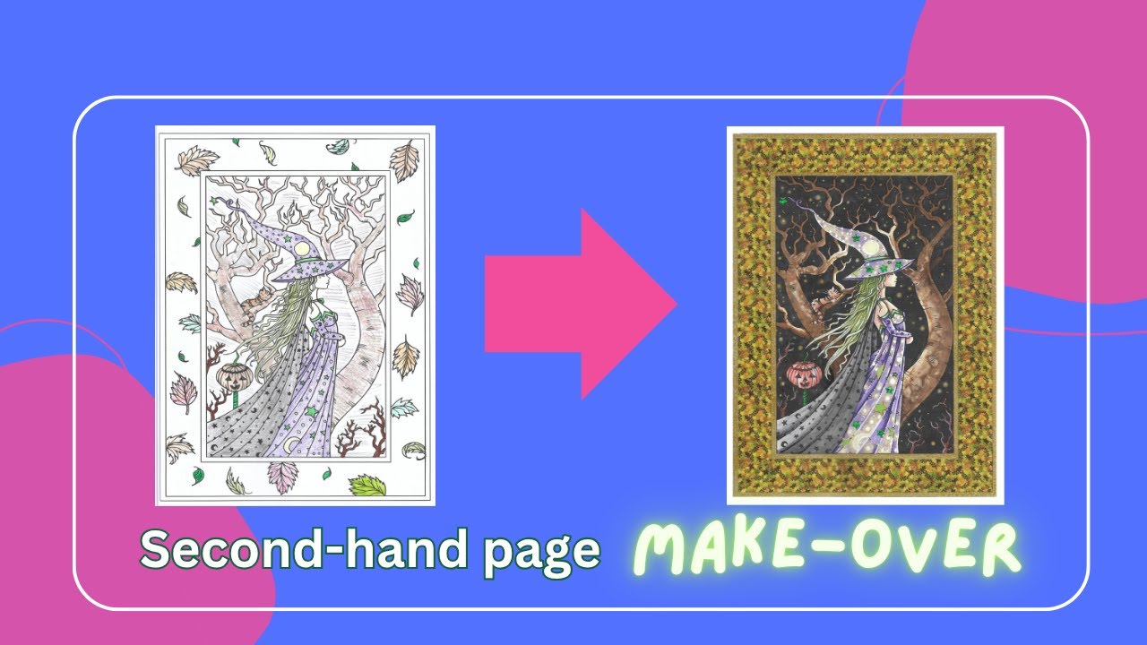 Second hand page make-over #BooTifulColoring2025 🎃