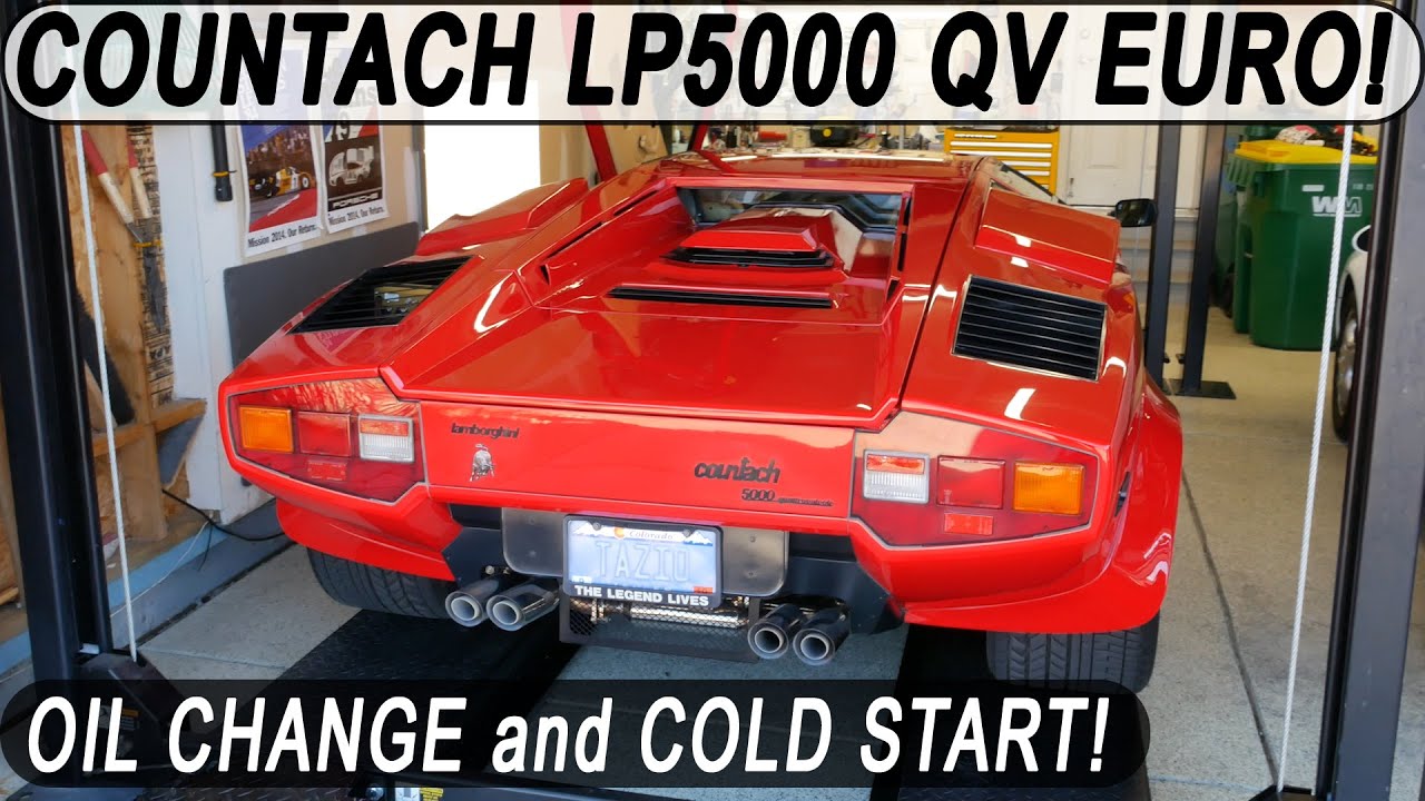 Замена масла и холодный запуск в суперкаре Lamborghini Countach! LP5000 QV 1985 года выпуска!