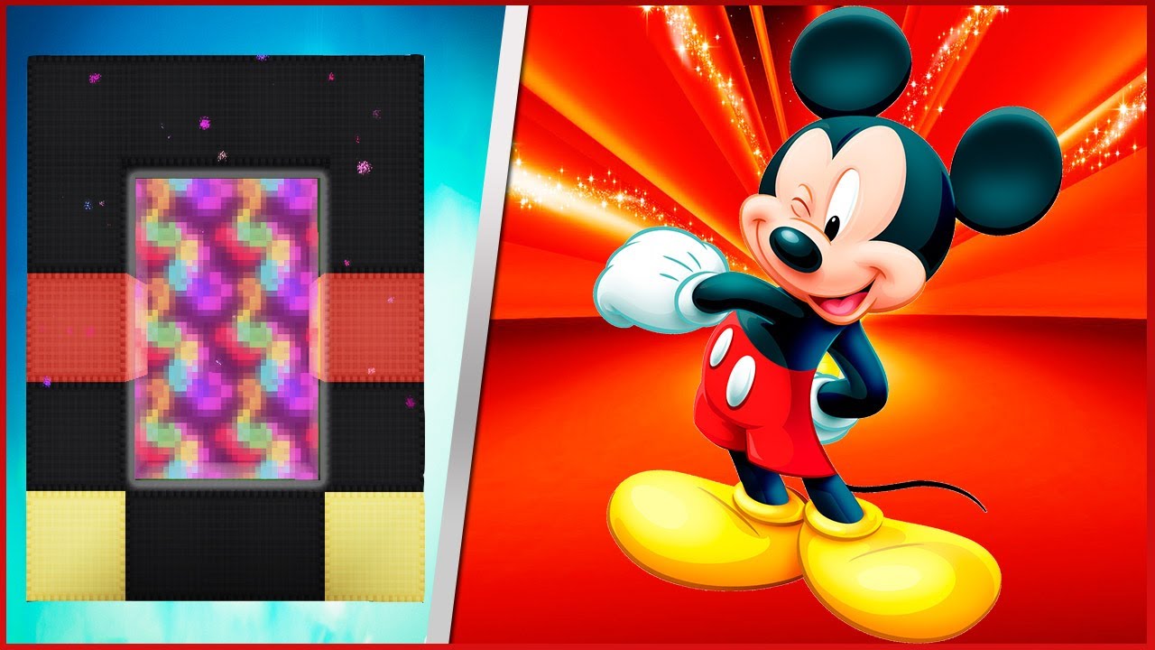 COMO FAZER UM PORTAL PARA O MUNDO DO MICKEY MOUSE - Minecraft