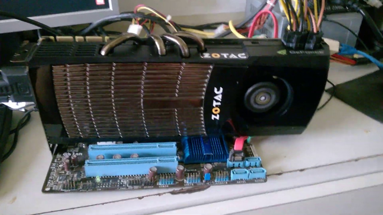 Placa de V&iacute;deo ZOTAC GTX480 1536MB Mem&oacute;ria gddr5 384 Bits em funcionamento