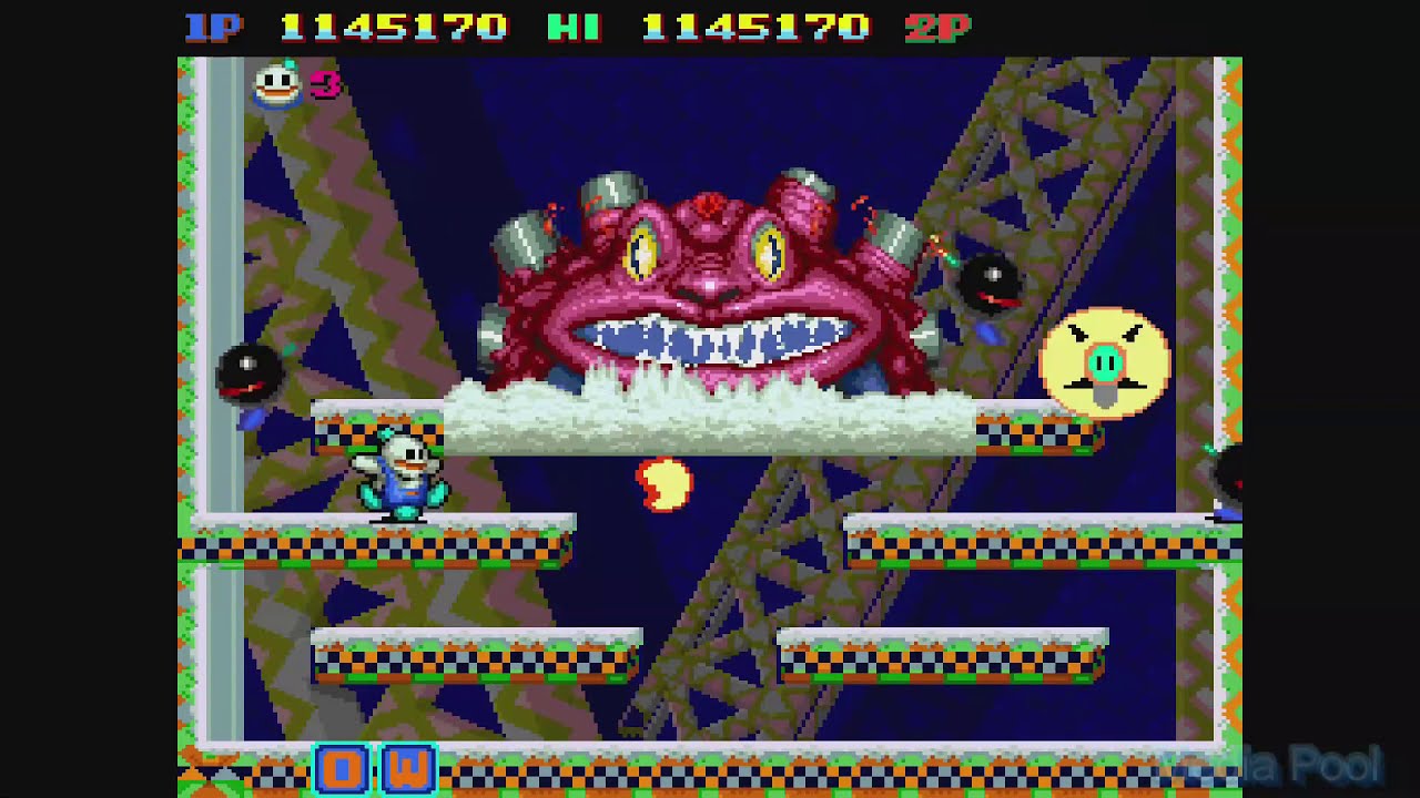 Snow Bros  (Arcade) Playthrough longplay retro video game