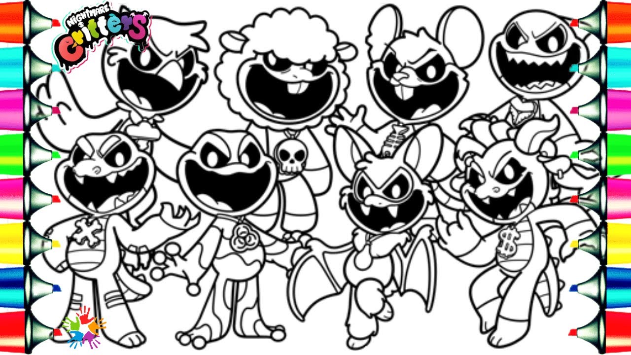 Poppy Playtime Chapter 4 Coloring Pages / Nightmare Critters / NCS Music