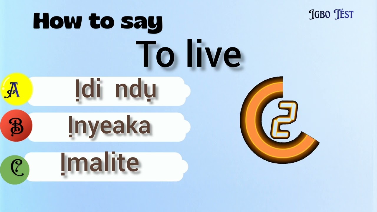 Igbo verbs test
