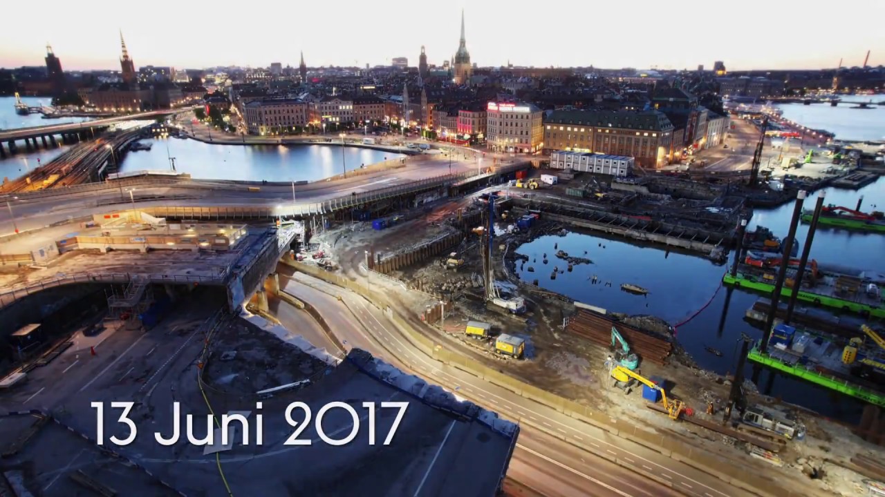 Timelapse - Projekt Slussen juni 2016 - juni 2017