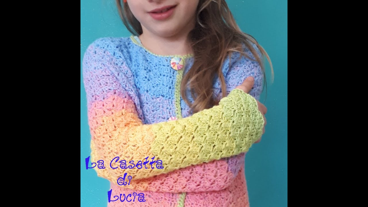 Giacchina Cotton Kings Bimba a Uncinetto 1 Parte