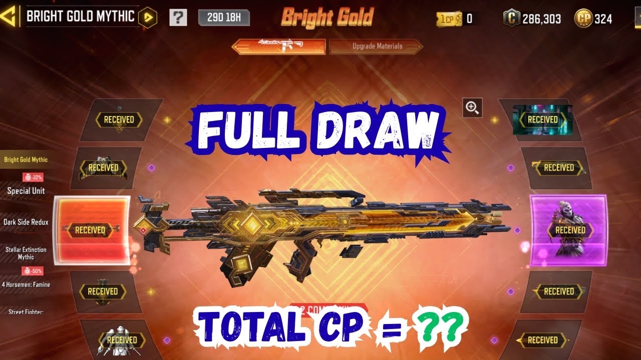 Taking Mythic FFAR1-Bright Blade Full Draw💕BRIGHT GOLD MYTHIC DRAW💕CALL OF DUTY MOBILE