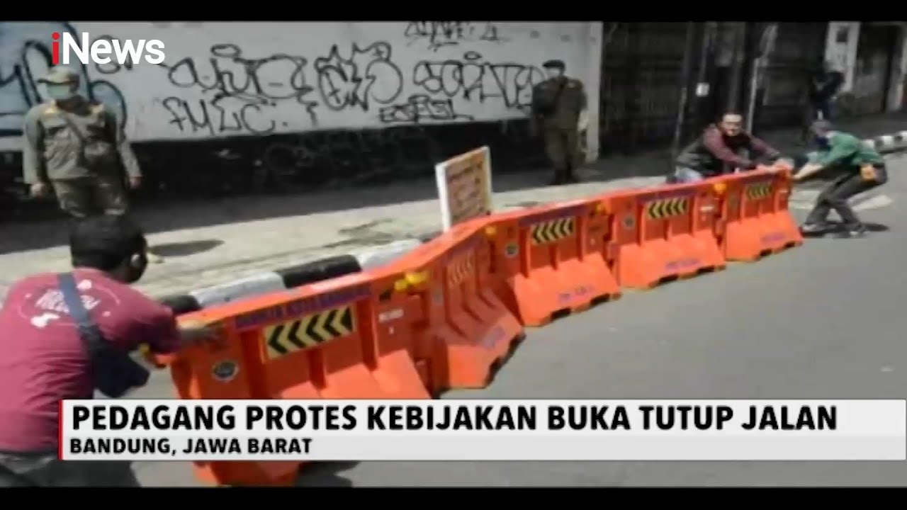 Buka Paksa Jalan Otista, Pedagang di Bandung Protes Kebijakan Buka Tutup Jalan - iNews Malam 28/09