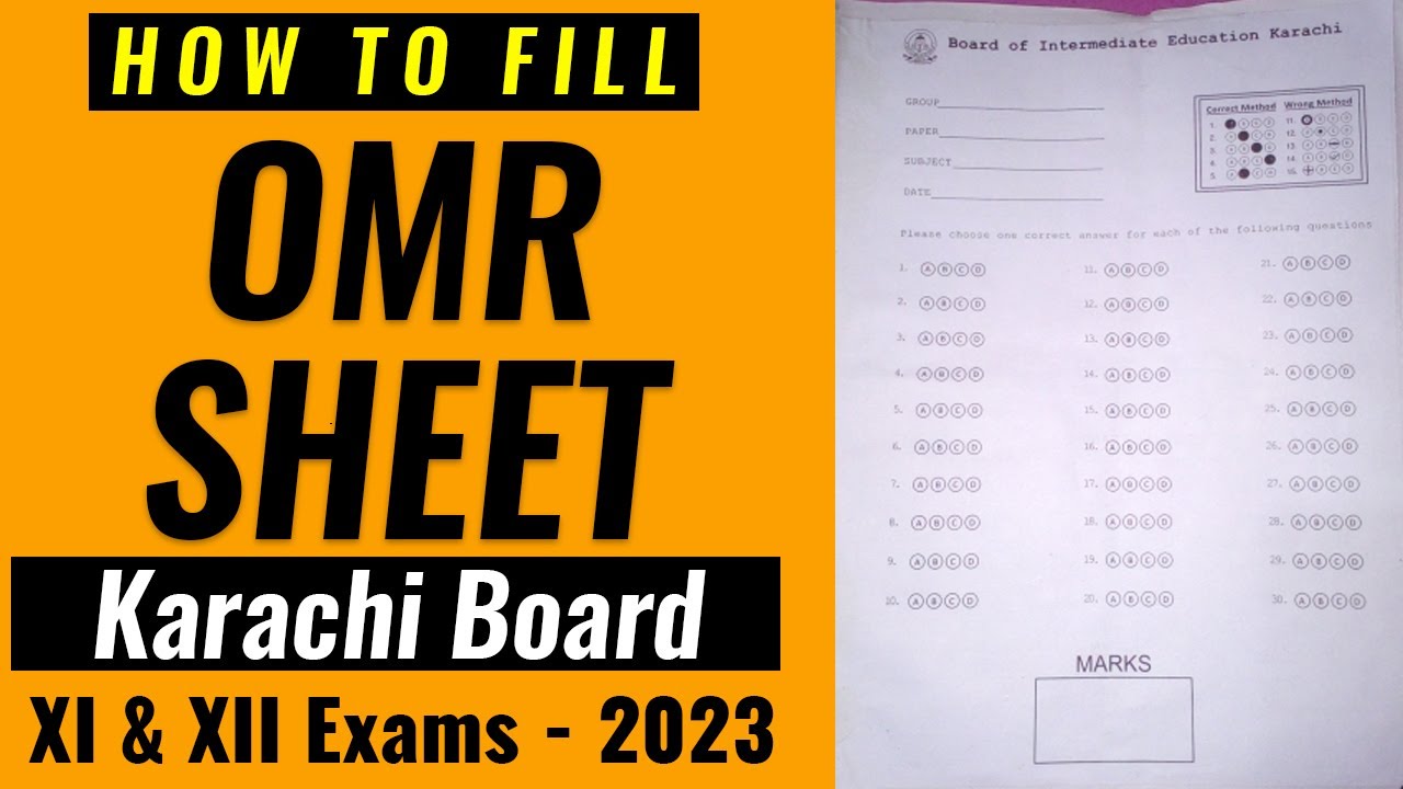 How to fill OMR Sheet Properly (2023 Intermediate Exams)