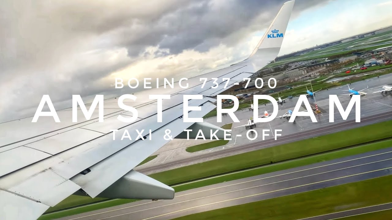 4K | RARE DEPARTURE | Amsterdam Schiphol | KLM 737-700