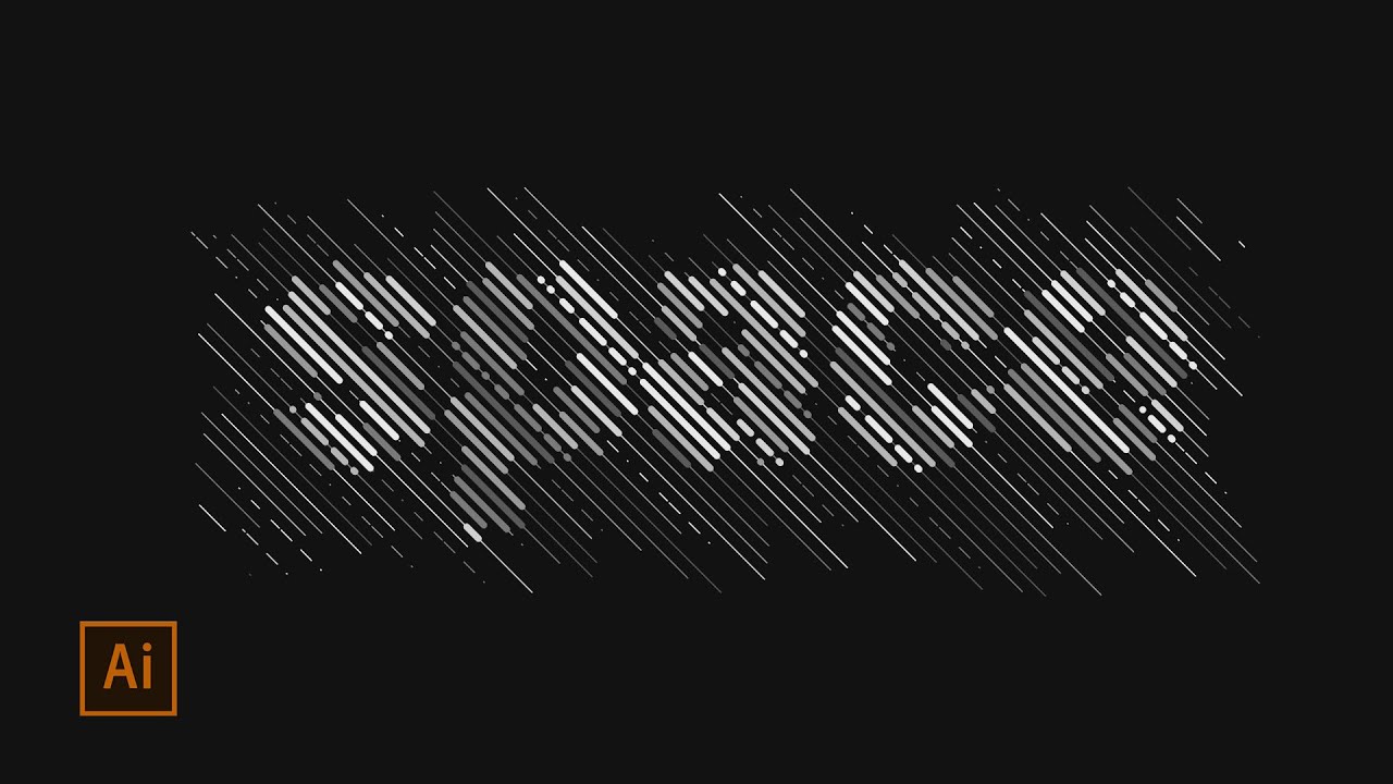 Hatched Lines Text Effect | Adobe Illustrator
