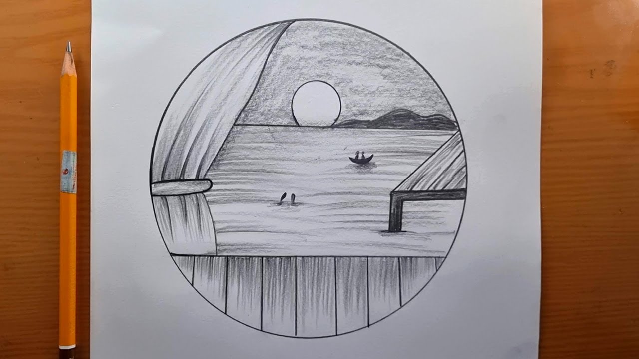 Come disegnare un paesaggio circolare -Disegnare un paesaggio circolare -Realizzare disegni a matita