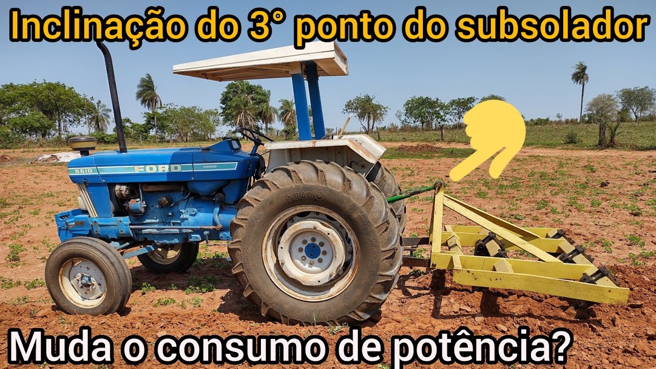 Inclinação do 3° ponto do subsolador, faz gastar mais potência do trator ? (Dica de regulagem)