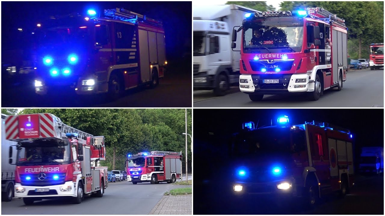 [Neues LF20-KatS von EMPL] Einsatzfahrten Feuerwehr Bochum FW 1 + LE Wattenscheid Mitte