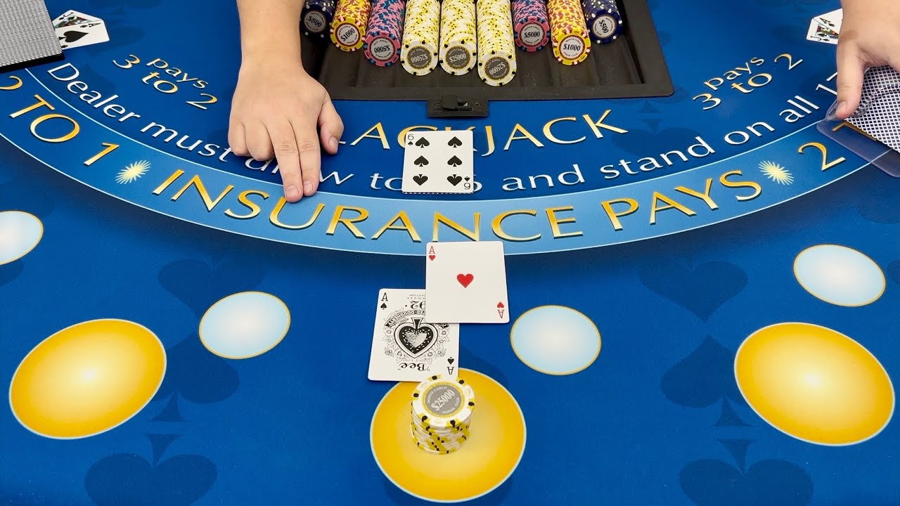 I WENT ALL IN FOR $250,000 & I GOT ACES WITH NOTHING LEFT TO SPLIT IN EPIC BLACKJACK SESSION!