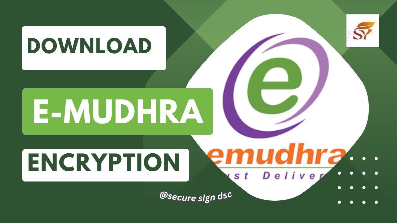 eMudhra &mdash; загрузка сертификата шифрования через компьютер.