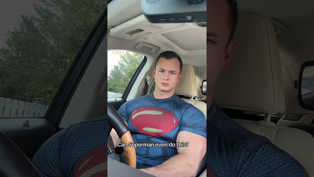 Can Superman even do this | Muscular Guy #tiktok #hunk #gymlover #muscularman #