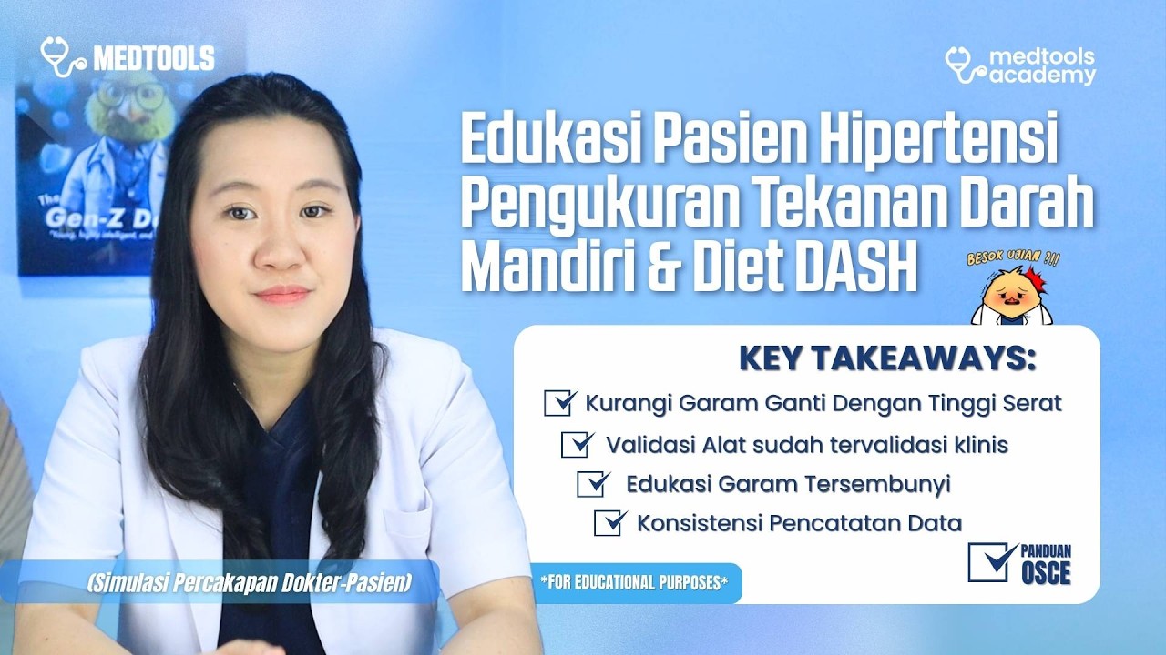 Edukasi Pasien Hipertensi, Tekanan Darah dan Diet DASH | PANDUAN OSCE MEDTOOLS.ID