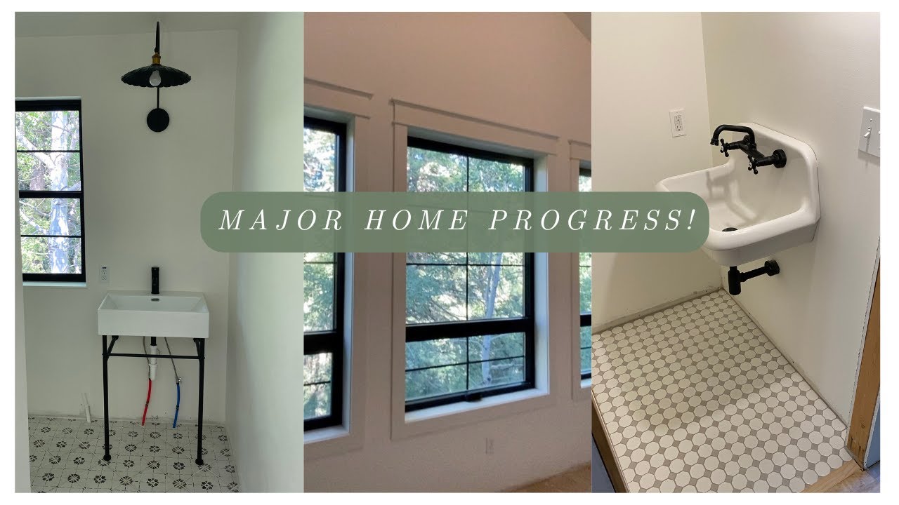 Major Progress In Building Our Home! DIY Painting Trim!