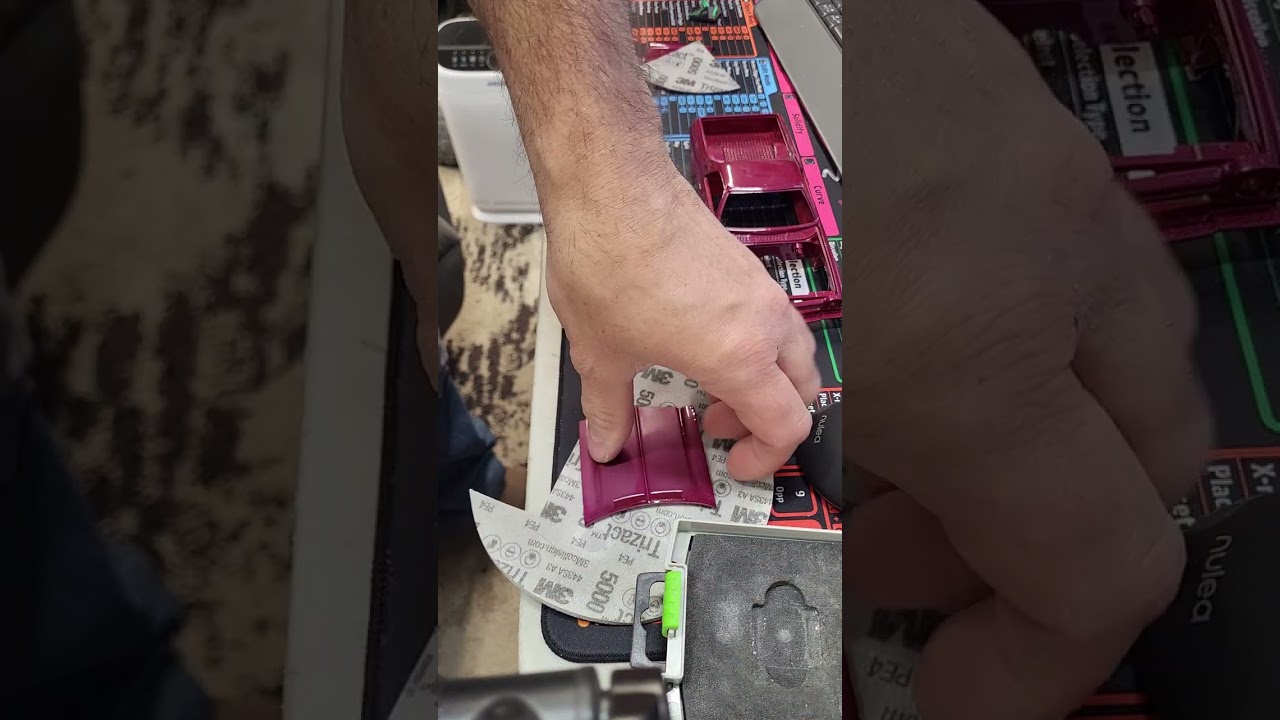 How to sand and buff your model car w automotive paint and clear 