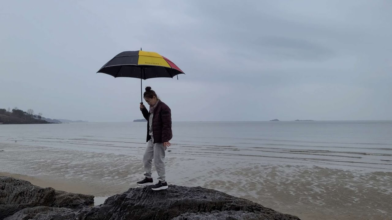 산골탈출 바다로~비오는날 날궂이 맨손으로 굴깨먹기 길거리 핫도그 맛보기