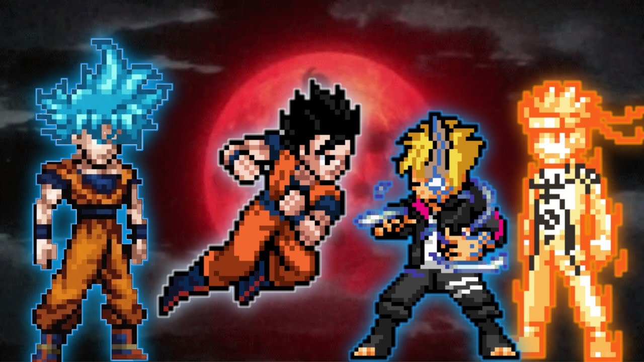 Goku DBS 3.5 OP(AF) & Gohan TP OP VS Final Naruto OP & Boruto OP in Jump Force Mugen