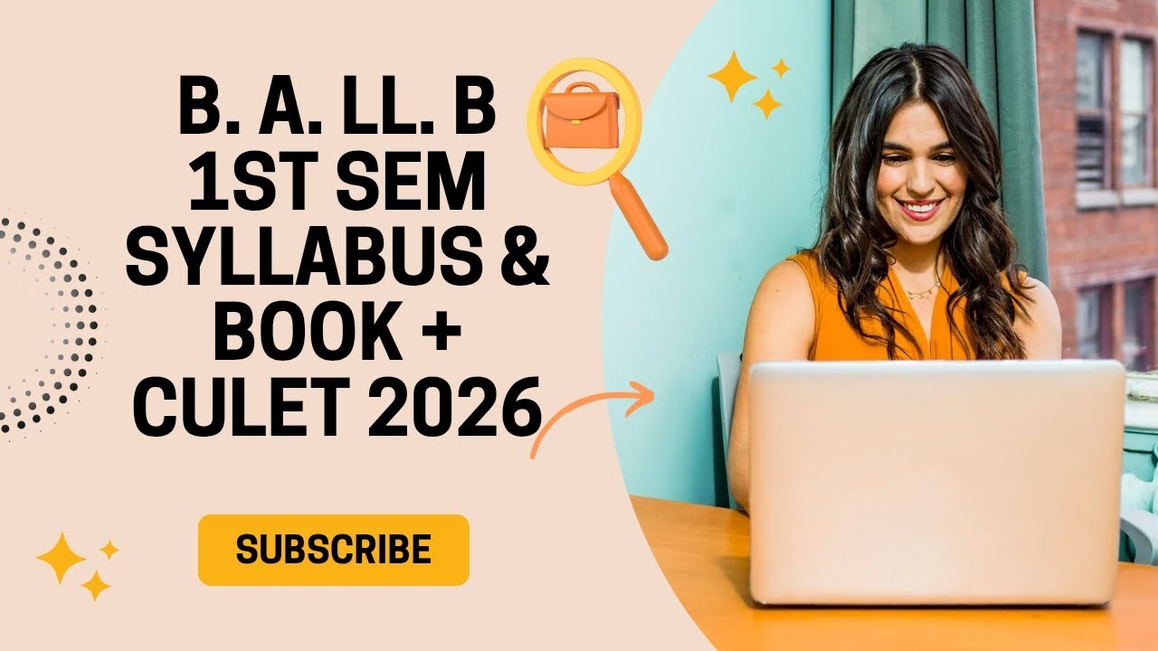 Culet 2026 & cu B. A. LL. B book suggestions & syllabus || Full Recommendation ||