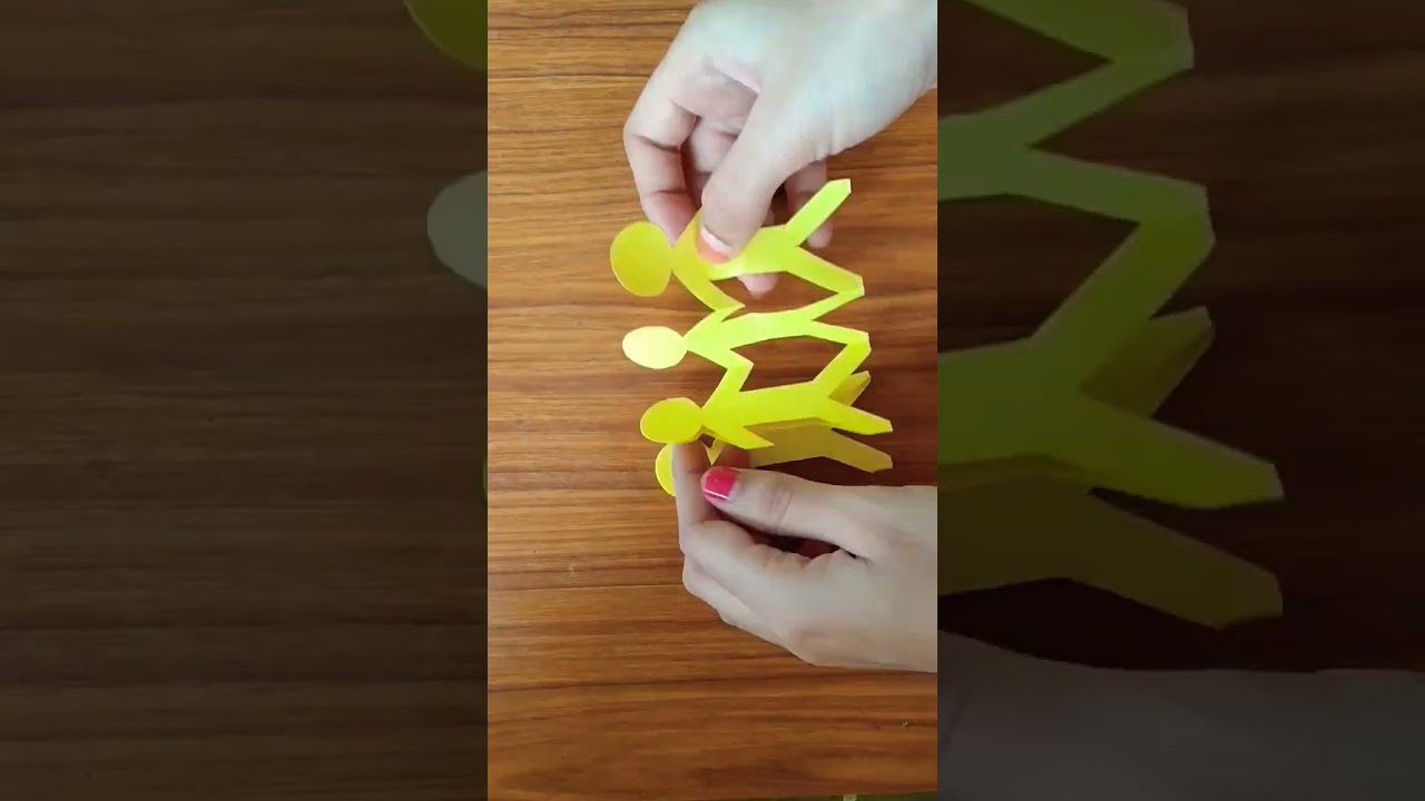 //How to make paper people chain//DIY//@shorts//