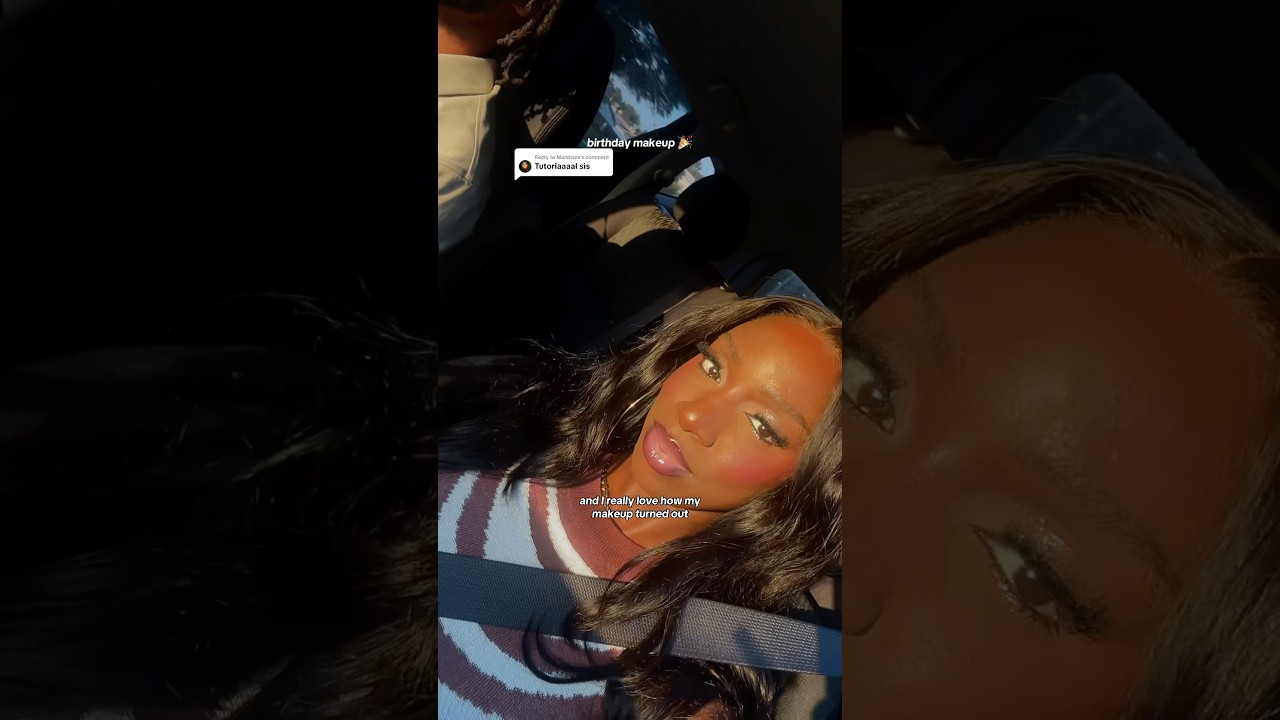 birthday makeup 🎉 #darkskinmakeup