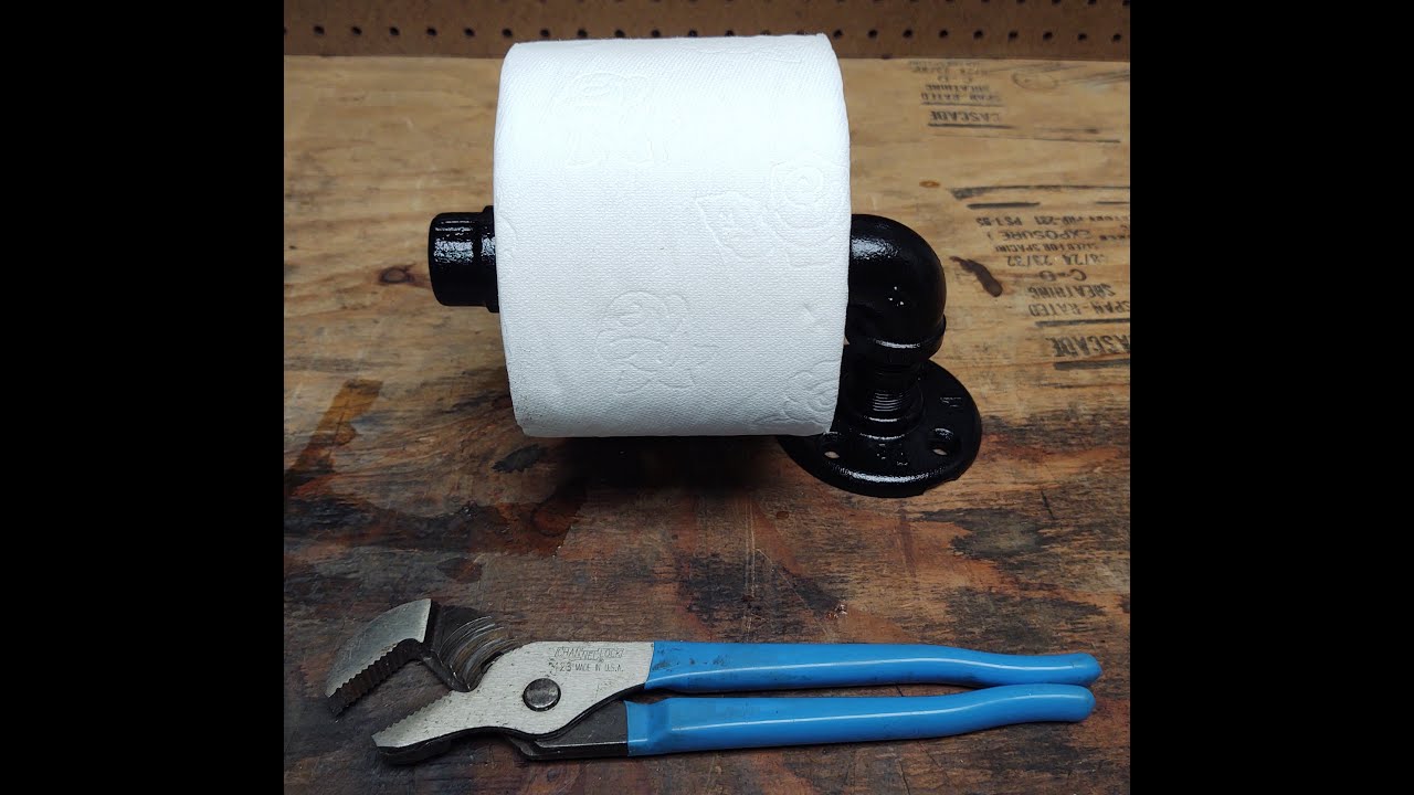 DIY Easy Pipe Toilet Paper Holder