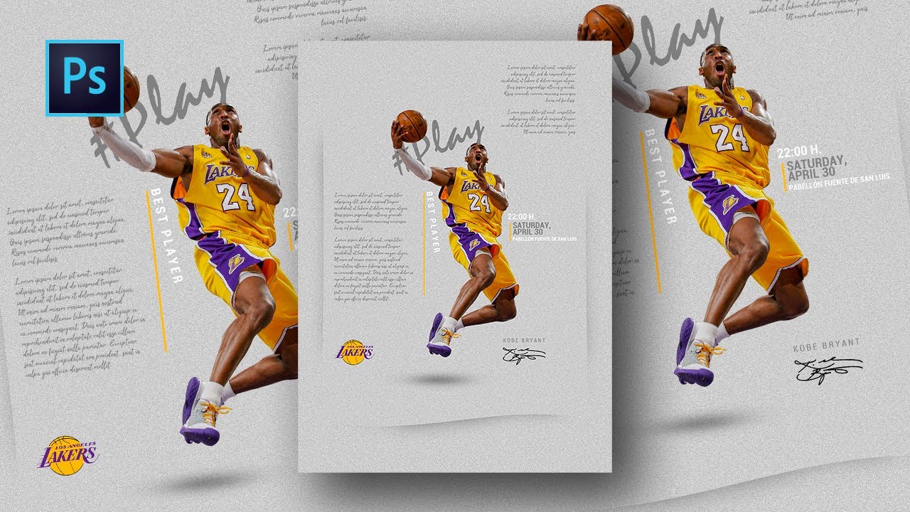 Cómo hacer un Poster Deportivo en Adobe Photoshop | Sports Poster