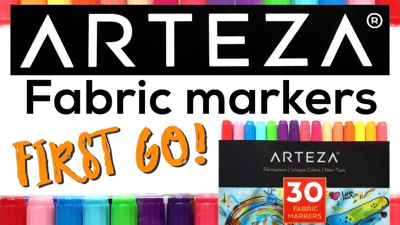 ARTEZA Fabric Markers review // My First Go Fabric painting on clothes