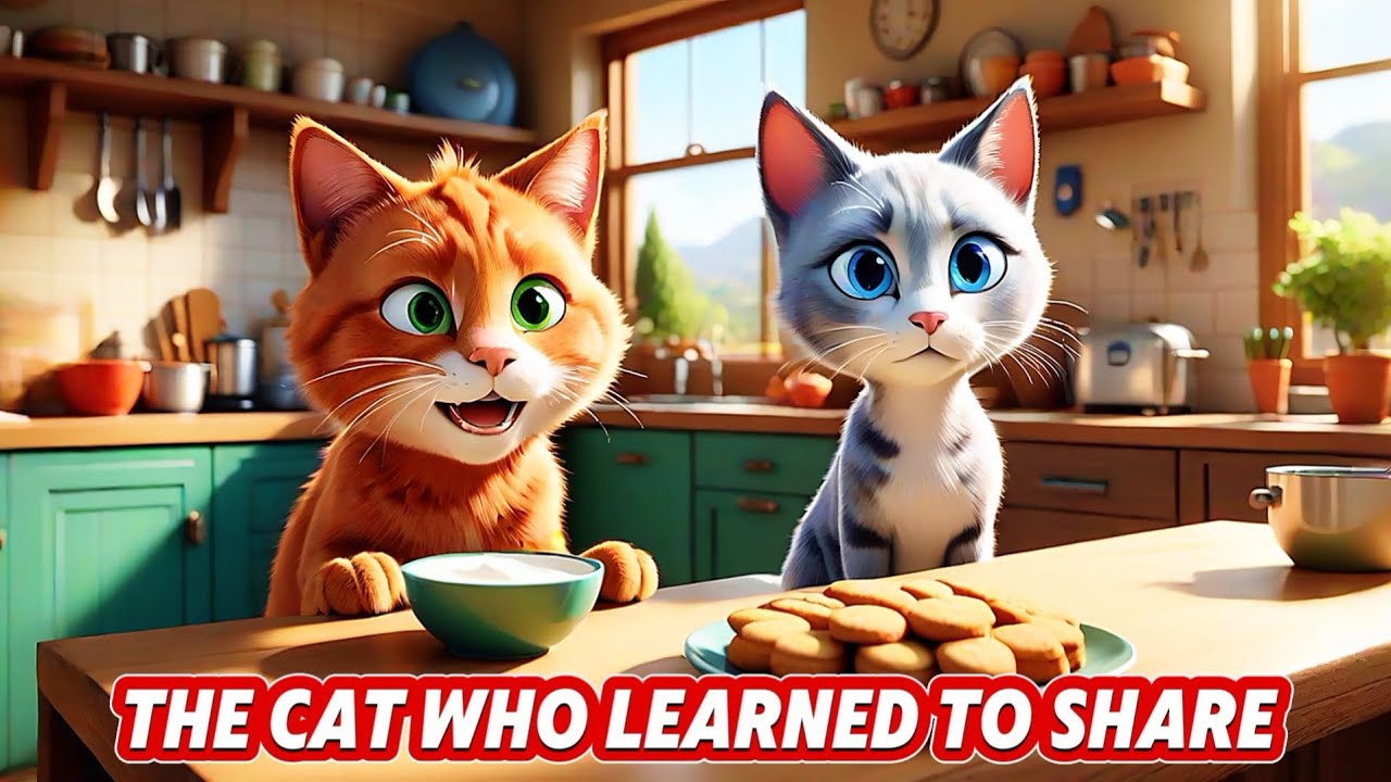 The Cat Who Learned to Share | Kids Moral Story About Cats