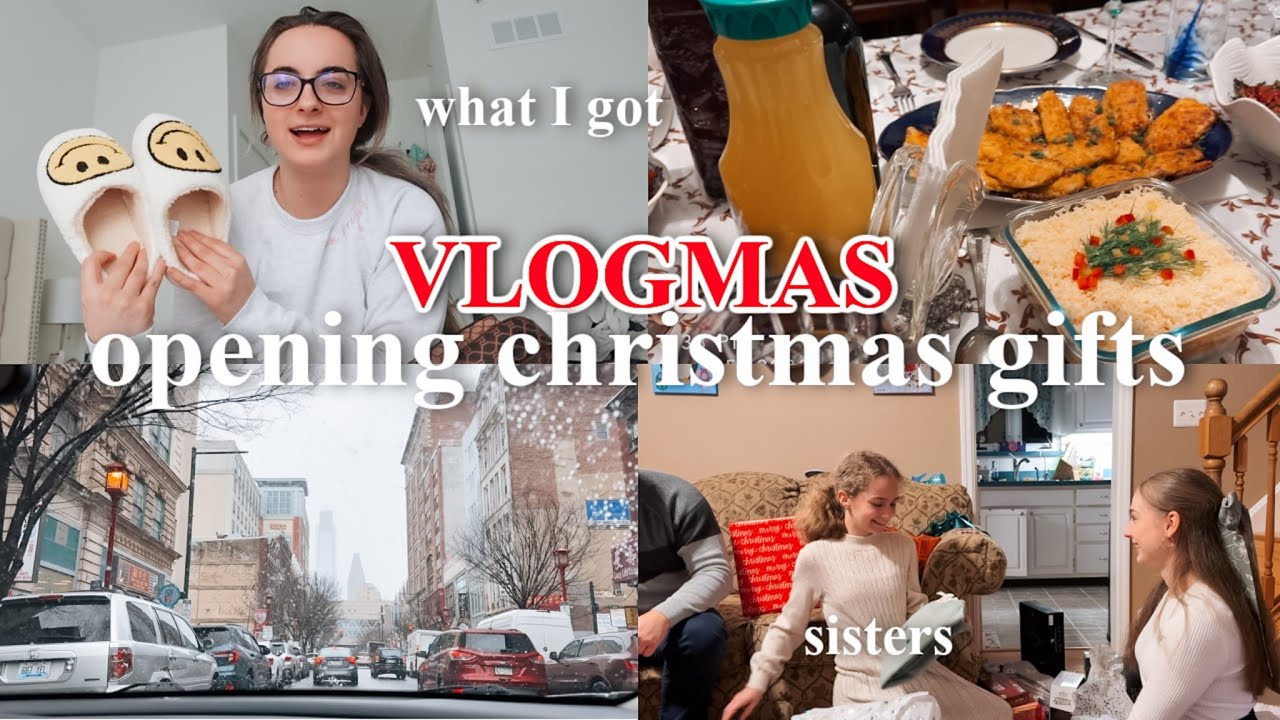 Opening Christmas Presents with Family