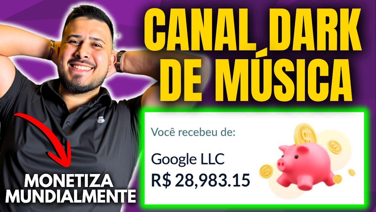 COMO CRIAR UM CANAL DARK DE MÚSICA COM IA QUE MONETIZA RÁPIDO E GANHAR DINHEIRO COM YOUTUBE