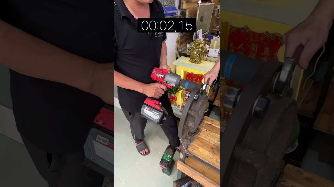 Test lực moment xoắn của Dekton M21-IW1750N c&ugrave;ng pin 8.0Ah ( cell Sony VTC6A ) d&ograve;ng cell 21700.