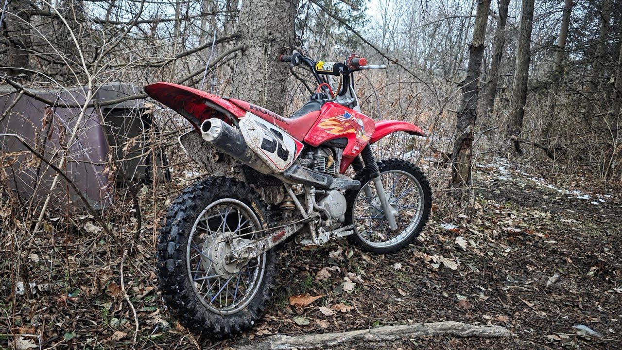 Riding a XR80R on a cold winter day ripping trails ( GoPro Hero 13 Black Footage ) #trending #gopro 