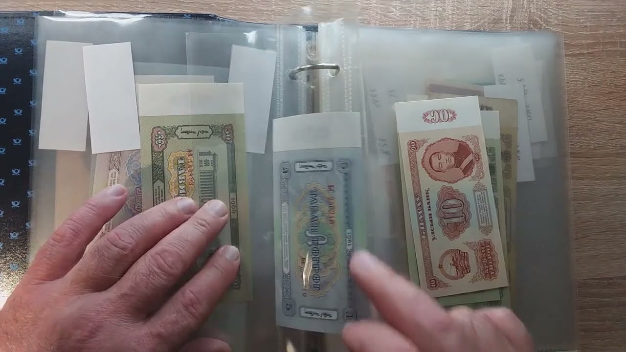 Обзор - коллекция банкнот Монголии - Mongolia banknotes collection