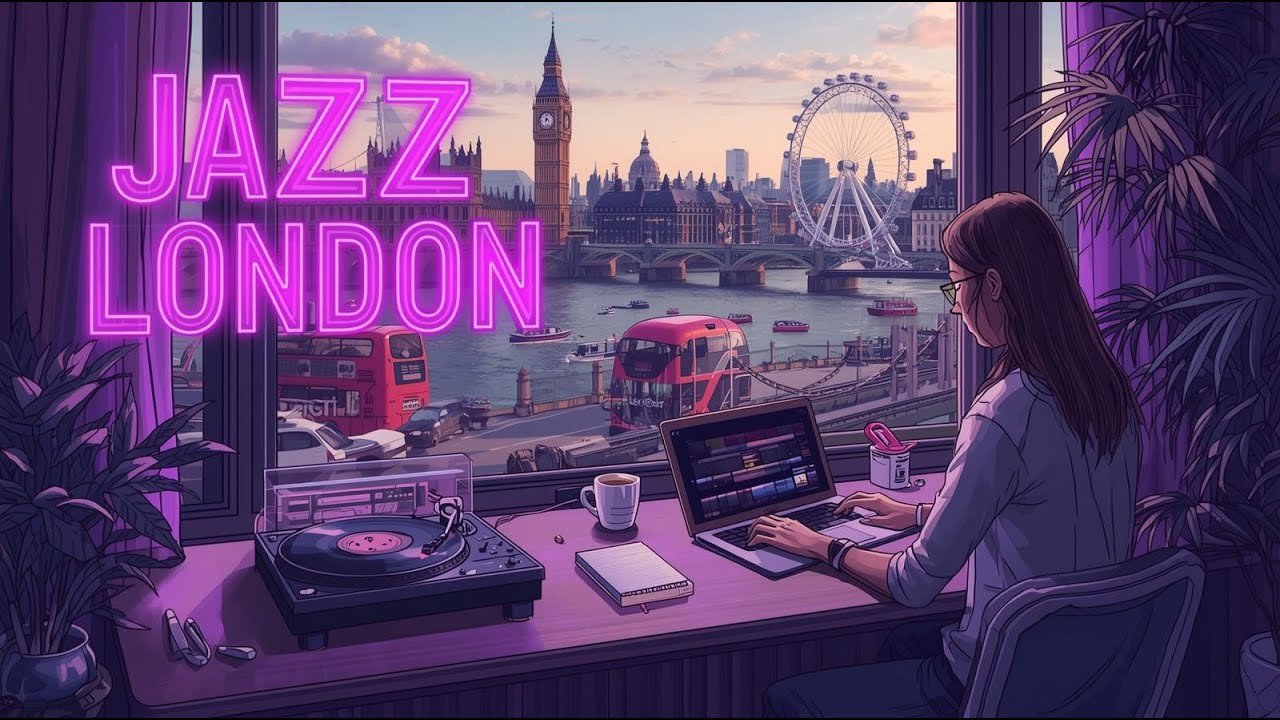 🎷 Jazz for Working in London | LoFi Vinyl Focus Sessions by Purple