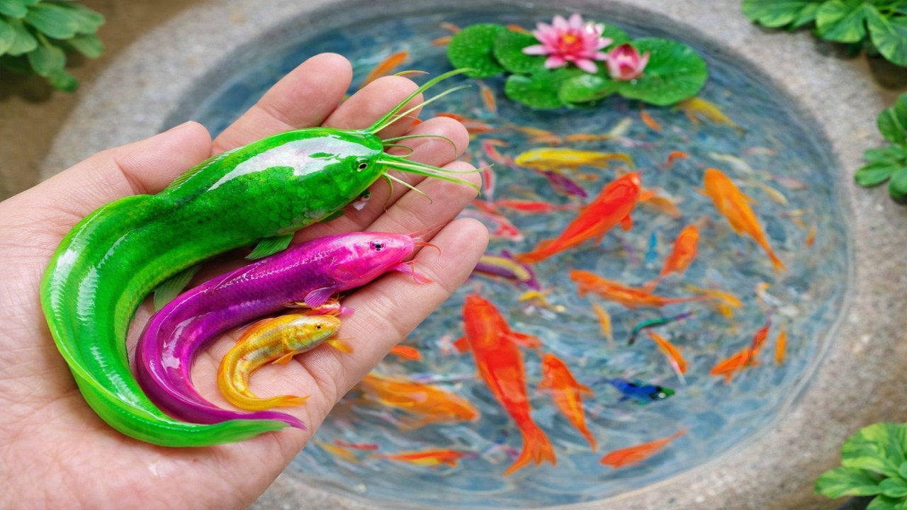 Amazing Catching Catfish, Baby Arowana, Perch, Koi, Guppies, Ornamental Fish, Frogs  Fishing Videos