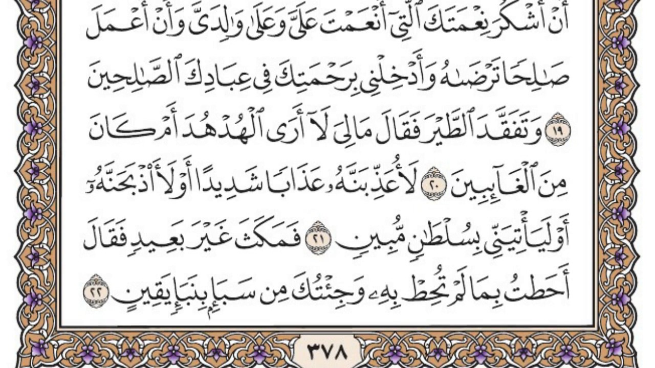 سورة النمل مكتوبة / محمد أيوب