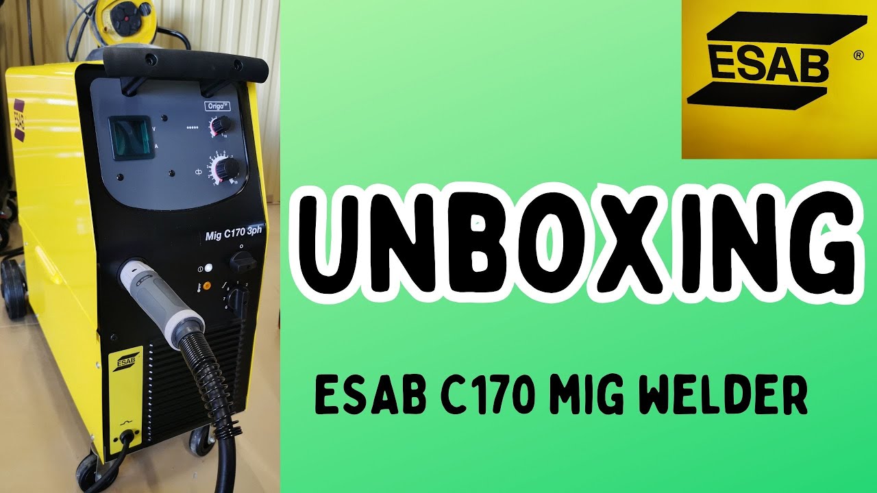 ESAB C170 MIG welder unboxing and assembly.