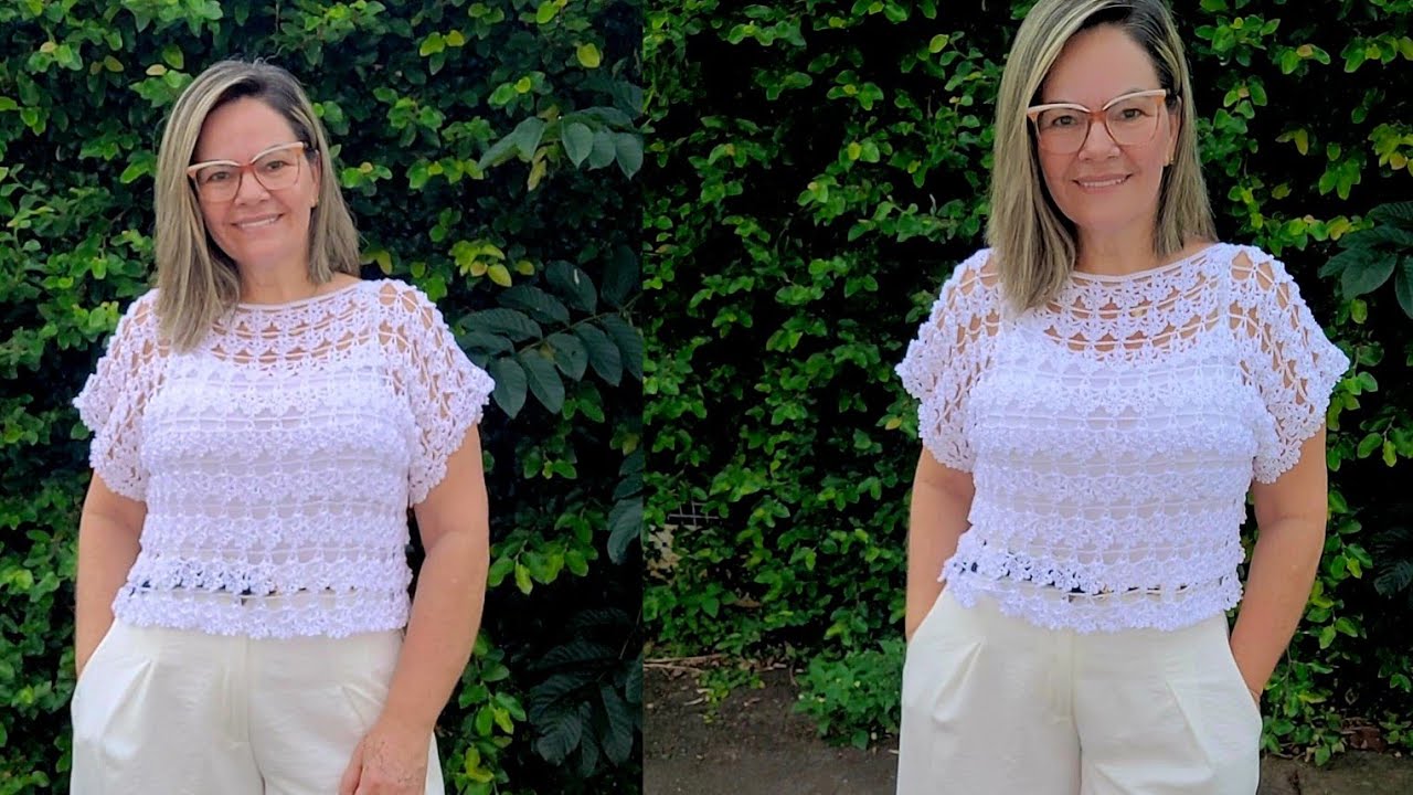 BLUSA DE CROCHE RAINHA G EXPLICO POR MEDIDAS