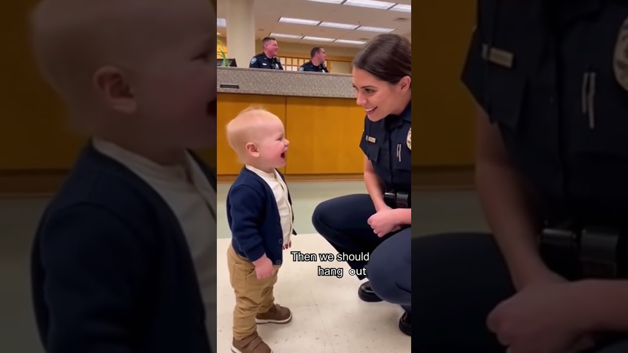 Baby Asks Police Officer Out for Milk 😂👶🥛